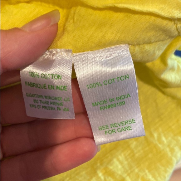 Lilly Pulitzer Yellow Embellished Sleeveless Tank Top - Picture 9 of 10